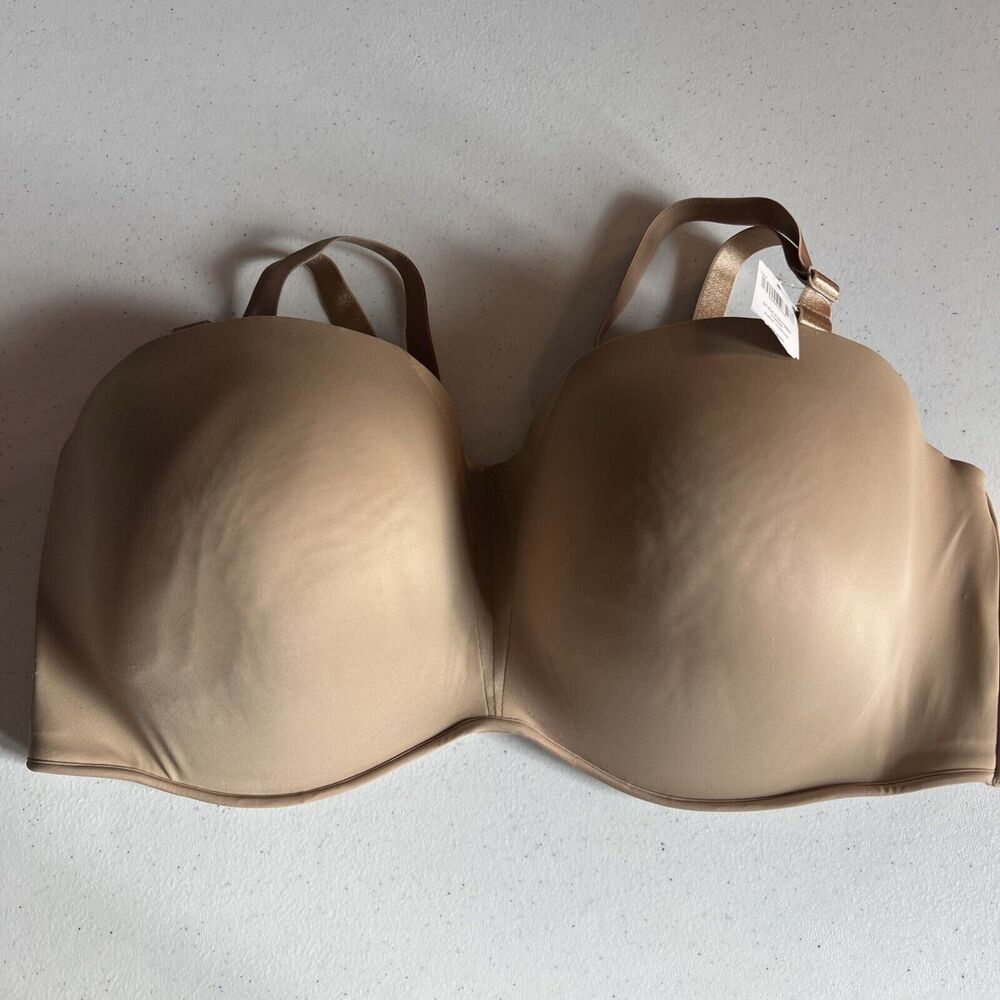 Soma 44 G Stunning Starlet Strapless Bra Soft Tan 44G Underwire Padded NWT